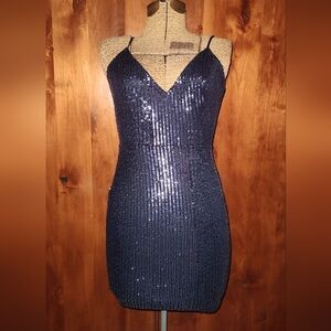 NWT Small Navy Windsor Sequin Mini dress